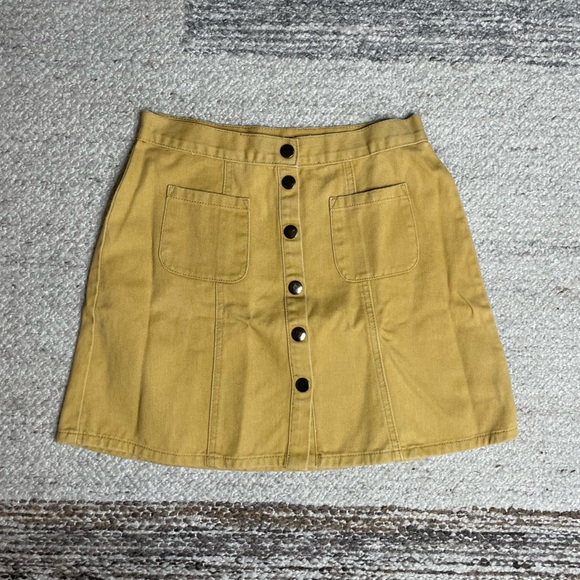 BDG Dresses & Skirts - BDG A line mustard denim skirt size S